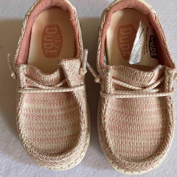 Hey Dude Other - Hey Dude Kids Toddler Light Pink Moccasins Sz 7 Sport Mesh Lightweight Comfort